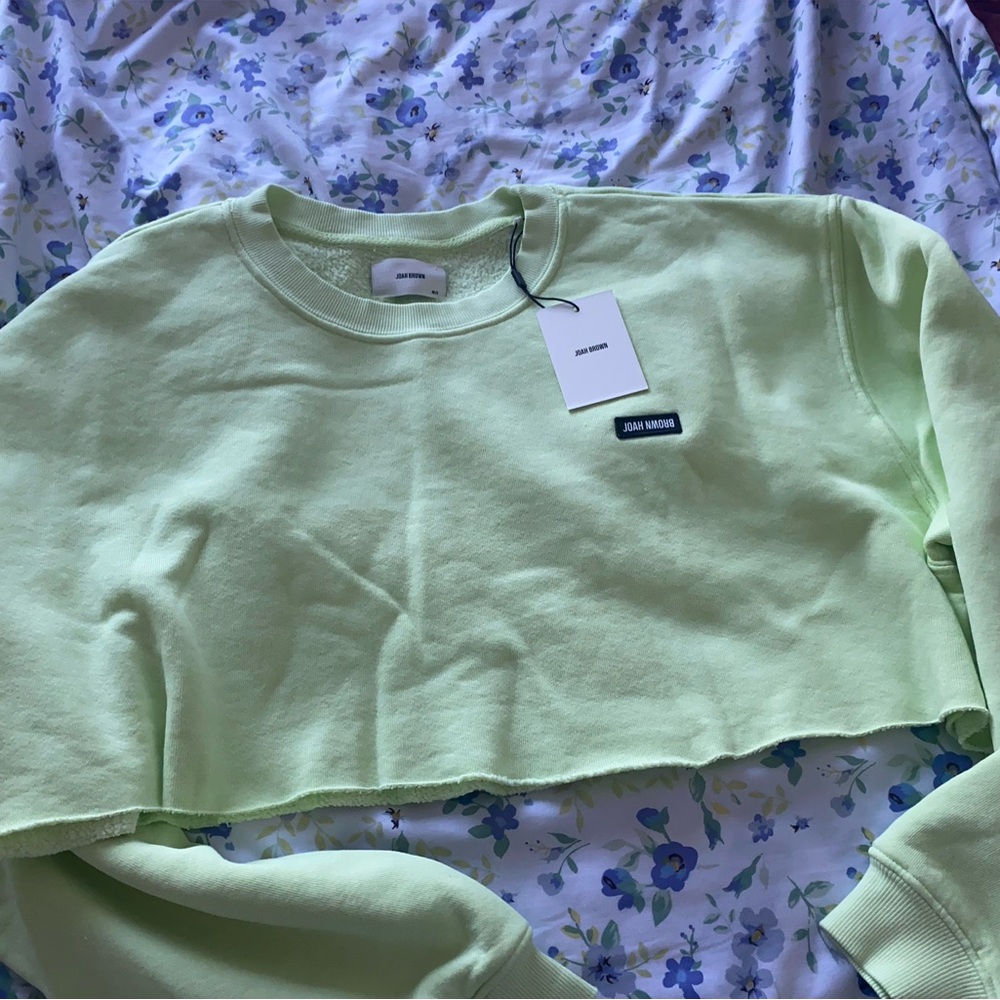 Joah Brown Cropped Sweatshirt